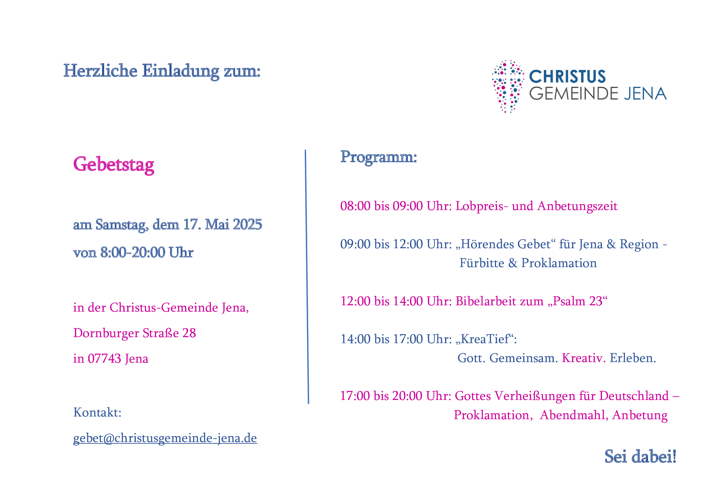 Programm Gebetstag 17 5 25 1